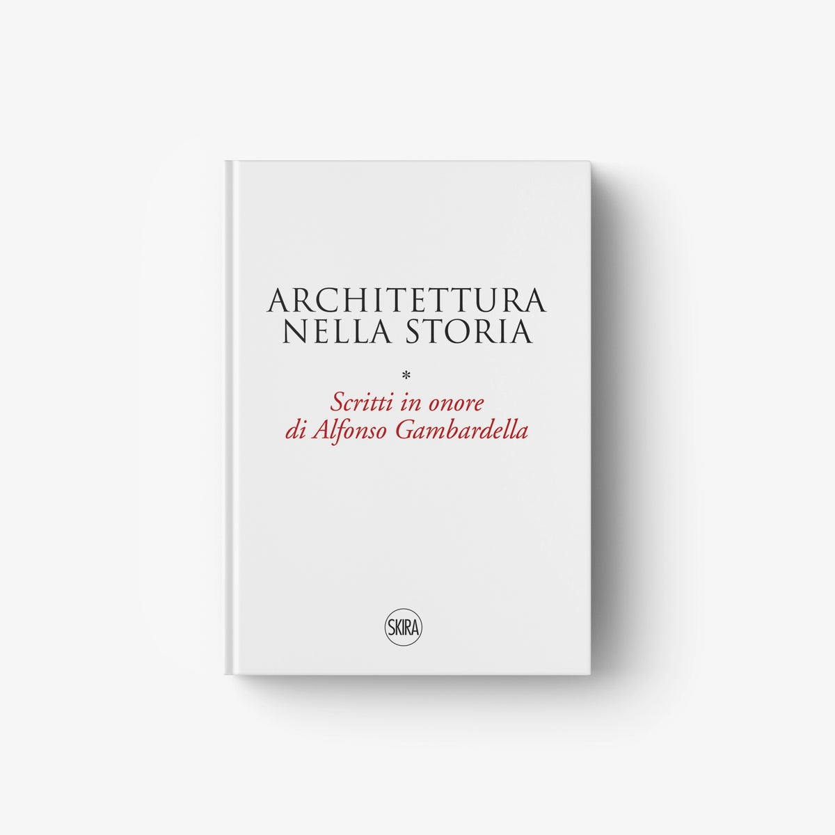 White hardcover book with centered title and red subtitle text on cover