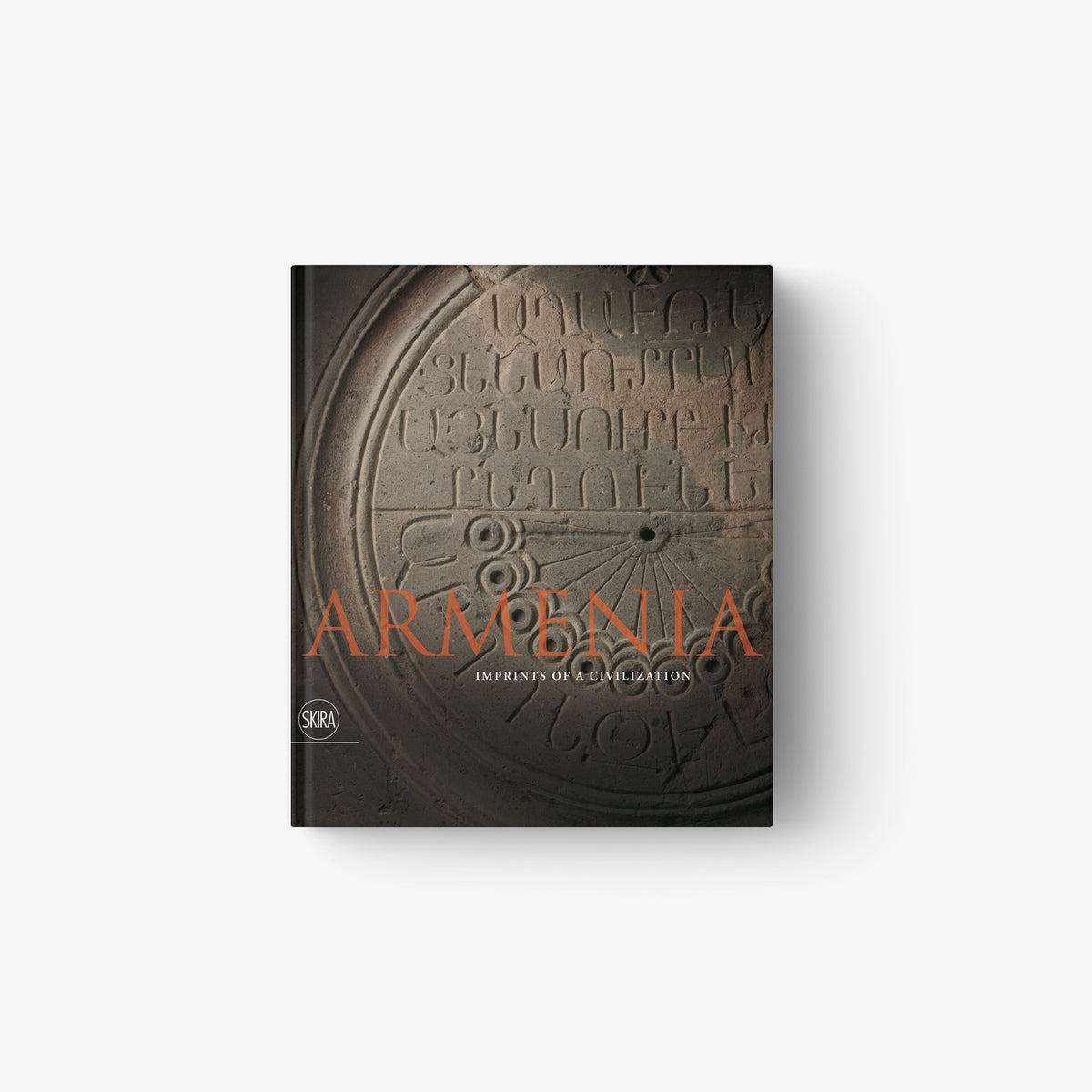Armenia history book with dark embossed circular cover design and large title text
