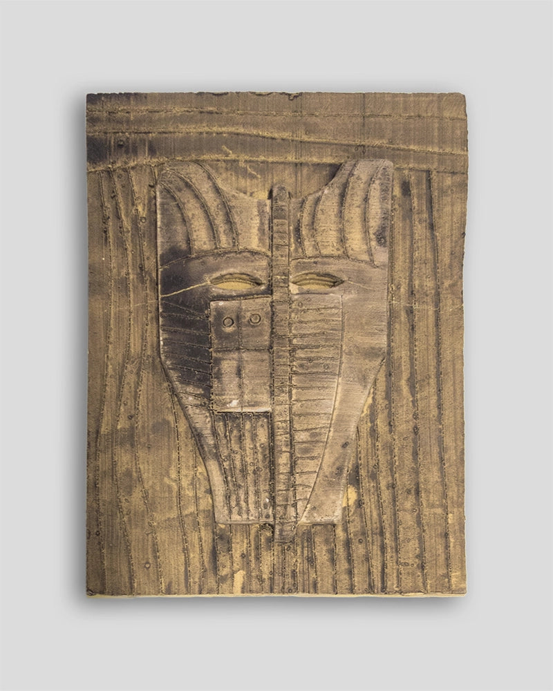 Terracotta painted sculpture by Mimmo Paladino for Skira Arte, limited edition with Italian book