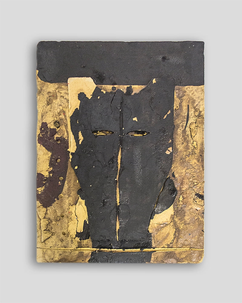 Terracotta painted sculpture by Mimmo Paladino for Skira Arte, limited edition with painted terracotta dipinta finish