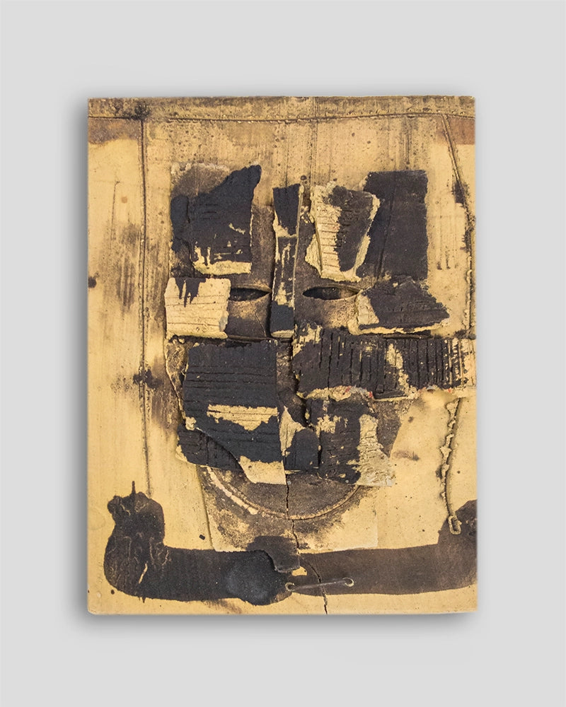 Terracotta dipinta sculpture by Mimmo Paladino for Skira Arte, limited edition numerata e firmata, 29 x 38,3 x 4 cm