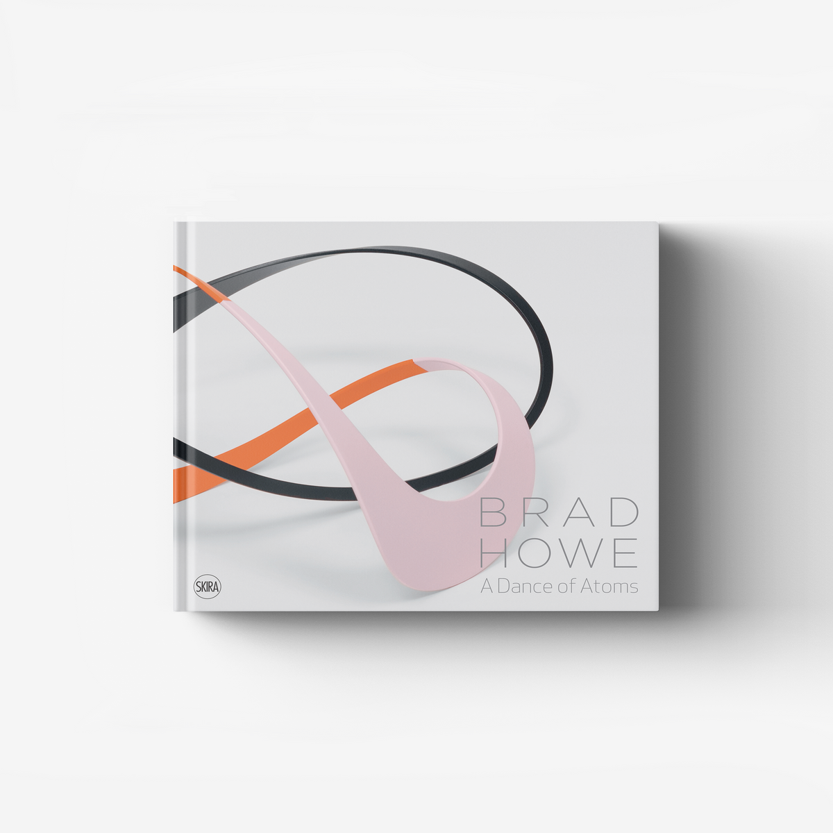 Contemporary art book by Skira Arte, Brad Howe, with white cover and black and pink ring artwork