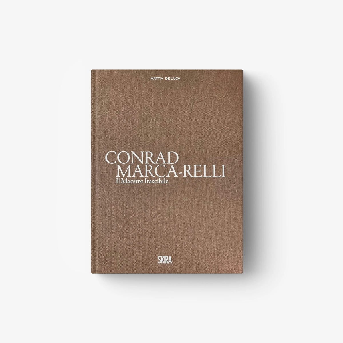 Art book in brown fabric cover by Skira Arte, Conrad Marca-Relli, with biography and career of the artist