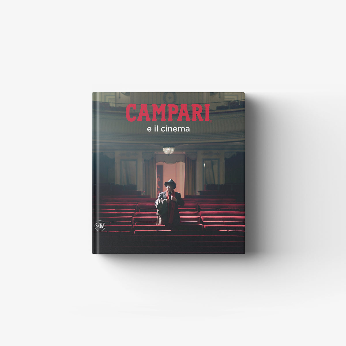 Hardback art book by Skira Arte titled Campari e il cinema, with glossy coated paper and cinema-themed cover