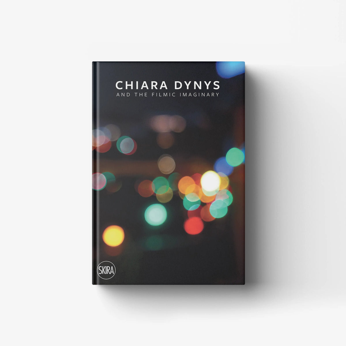 Contemporary art book by Skira Arte with dark cover and bokeh light circles, quattro capitoli basati su film