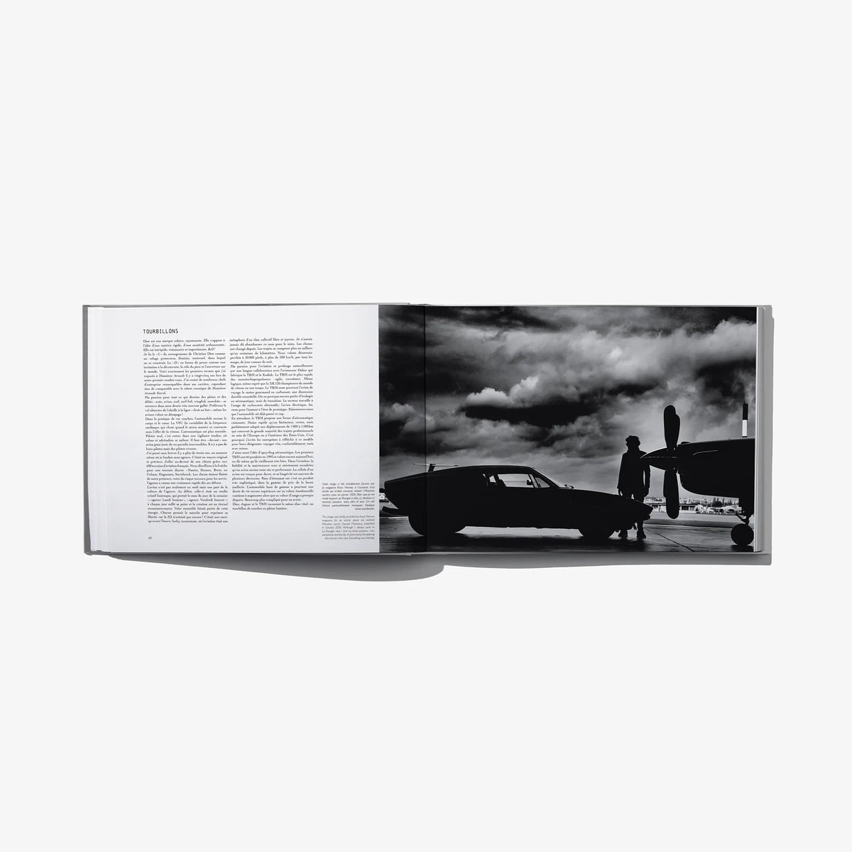 Dandy Crush book spread with black-and-white car scene and silhouetted man
