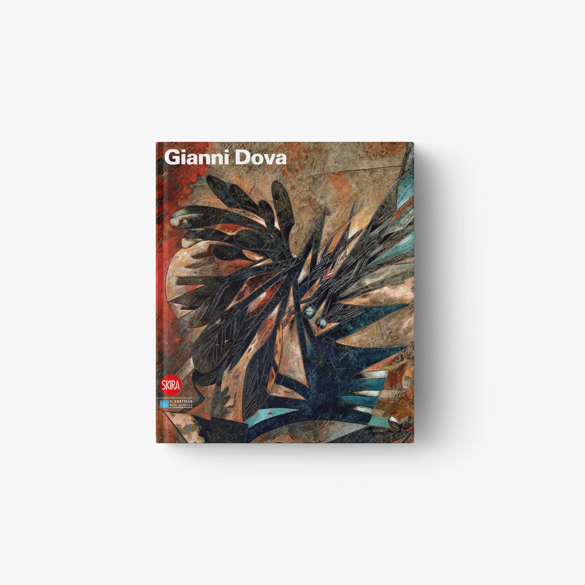 Gianni Dova abstract art book with square multicolor cover