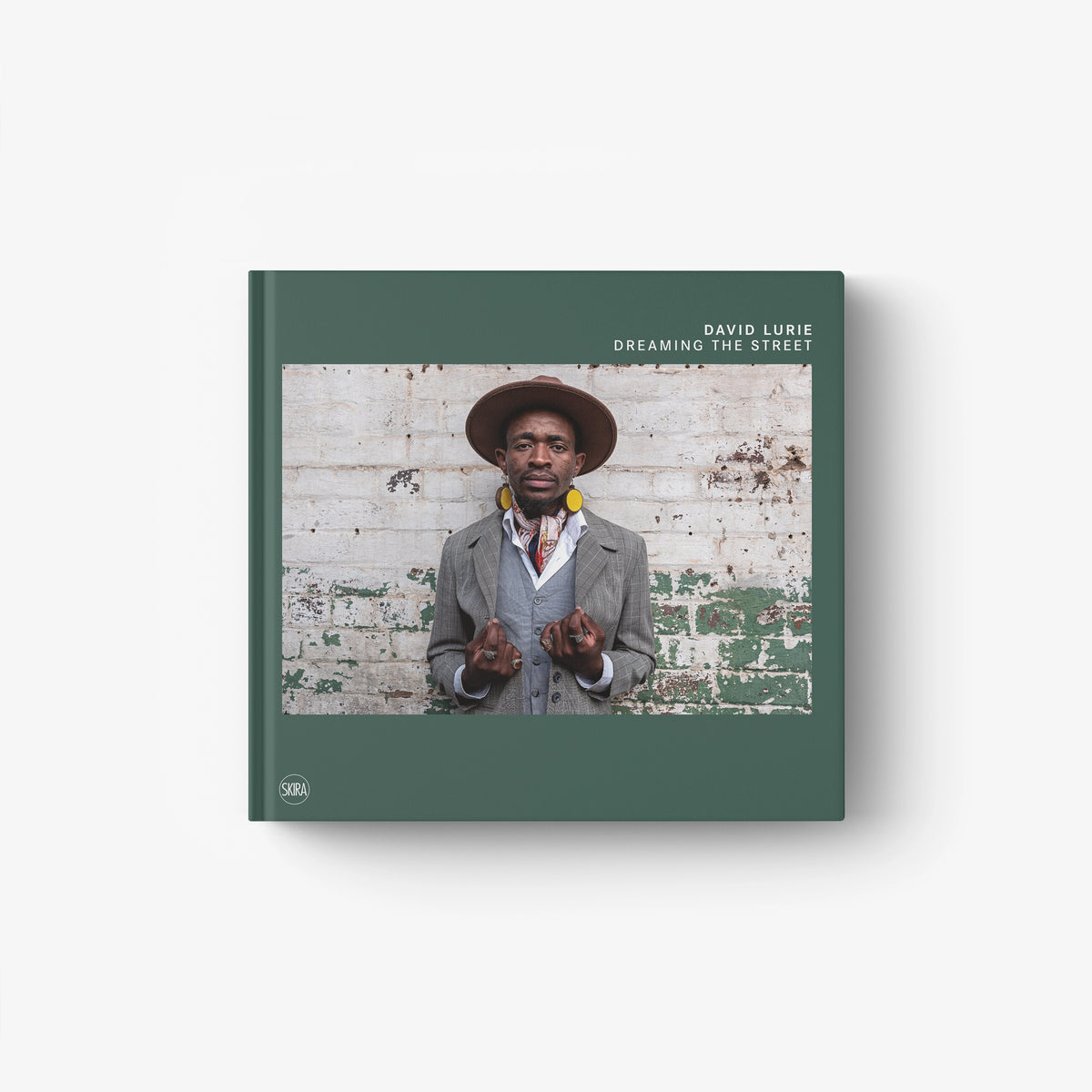 David Lurie hardcover book with green cover and street portrait photo