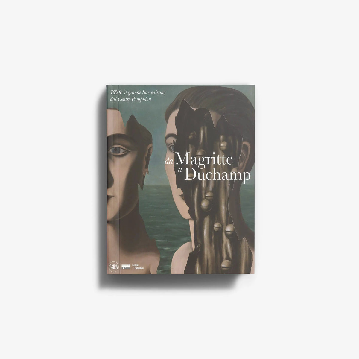 Art catalogue book by Skira Arte with surrealist artwork, green and bronze cover, Da Magritte a Duchamp