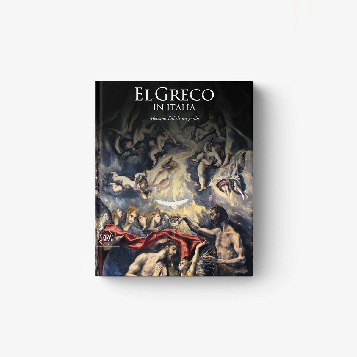 Art book with illustrated cover titled El Greco in Italia