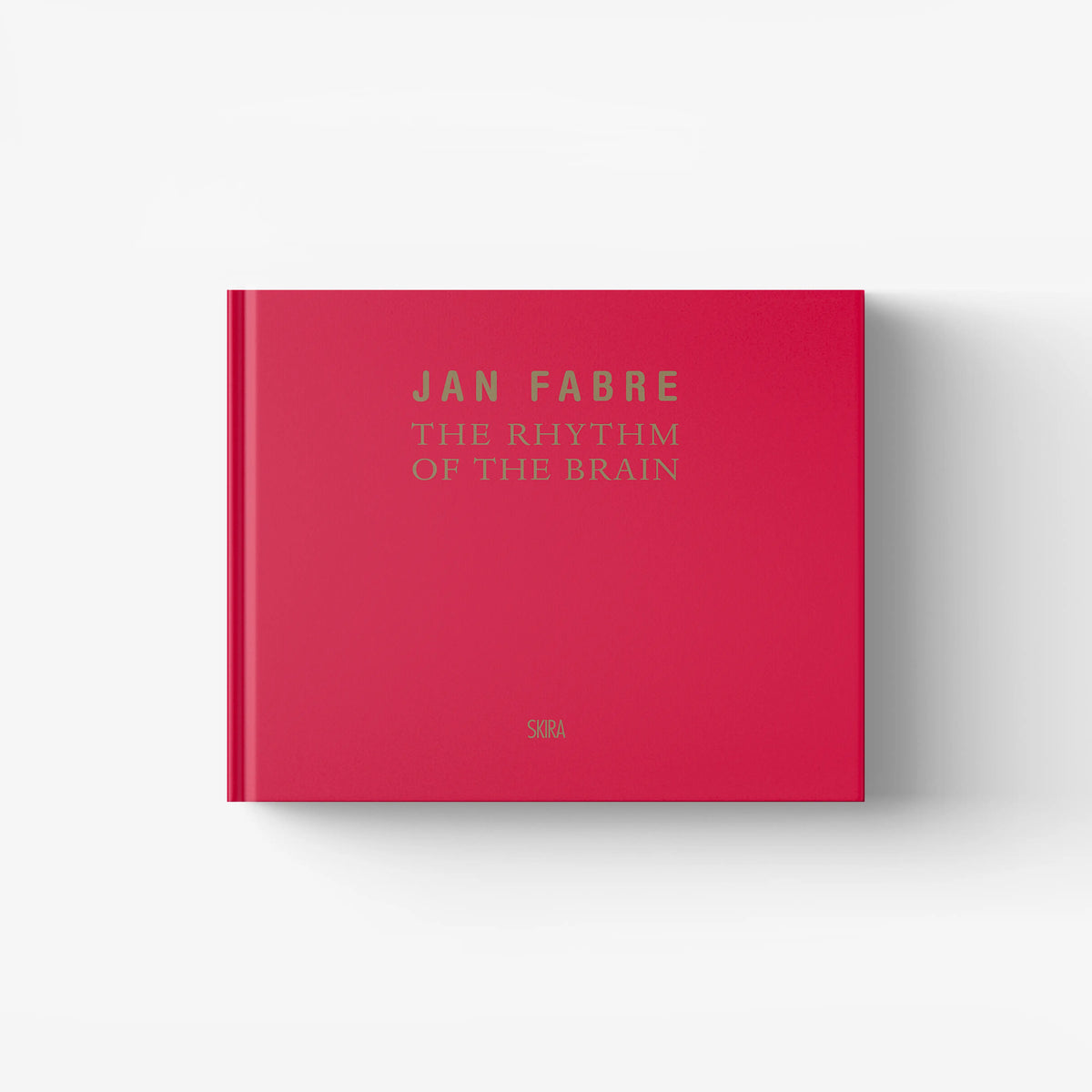 Contemporary art book in red with Skira Arte branding, Jan Fabre cover text, tema cervello e rapporto tra arte e scienza