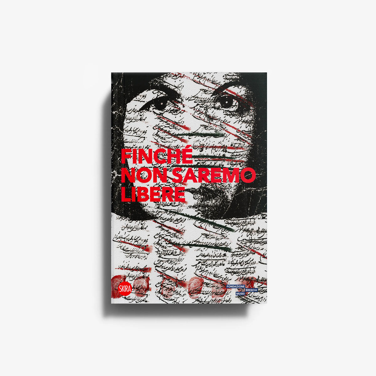 Contemporary art book by Skira Arte with black and white cover featuring red text and handwritten style figures