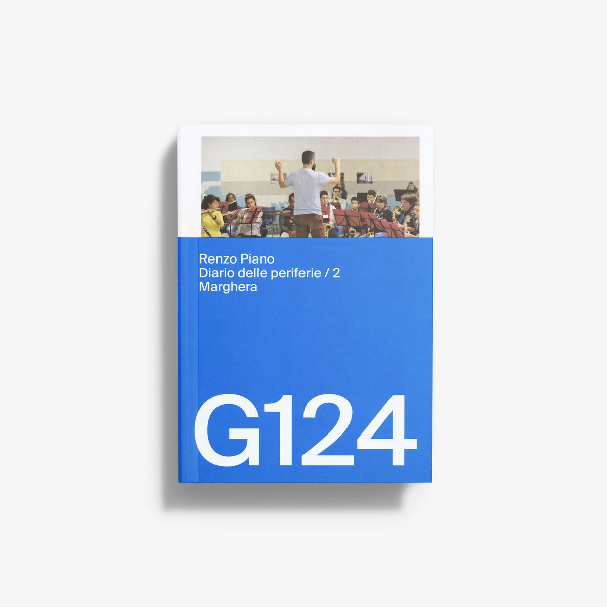Art book with blue cover by Skira Arte, featuring Renzo Piano project on Marghera and Porto Marghera