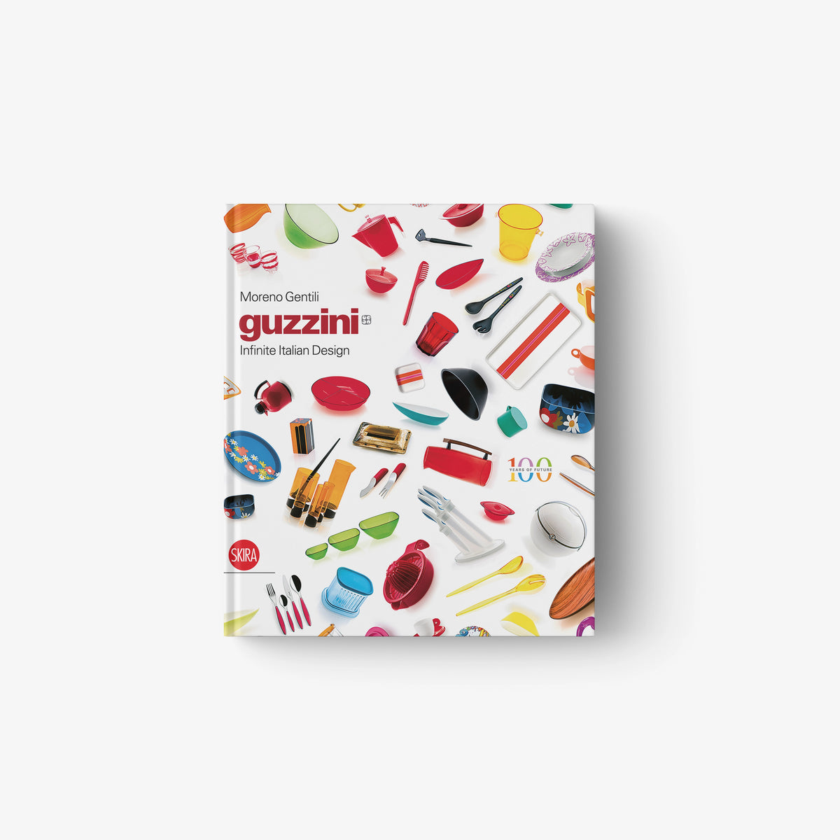 Kitchen design book with colorful utensil and cookware pattern on cover