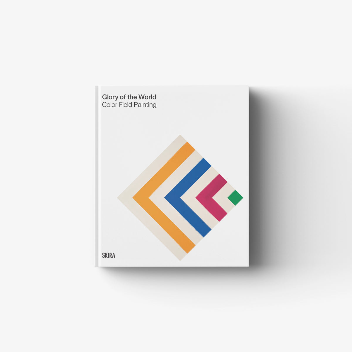 Contemporary art book by Skira Arte with white cover and geometric colour field painting design
