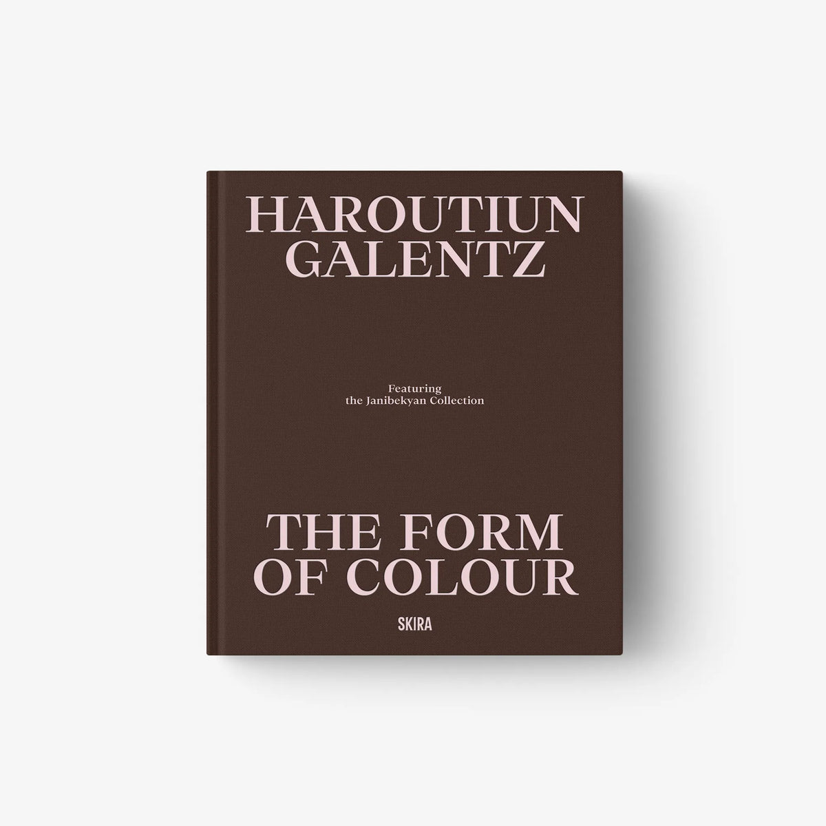 Hardcover art book 'The Form of Colour' by Haroutiun Galentz, brown cover