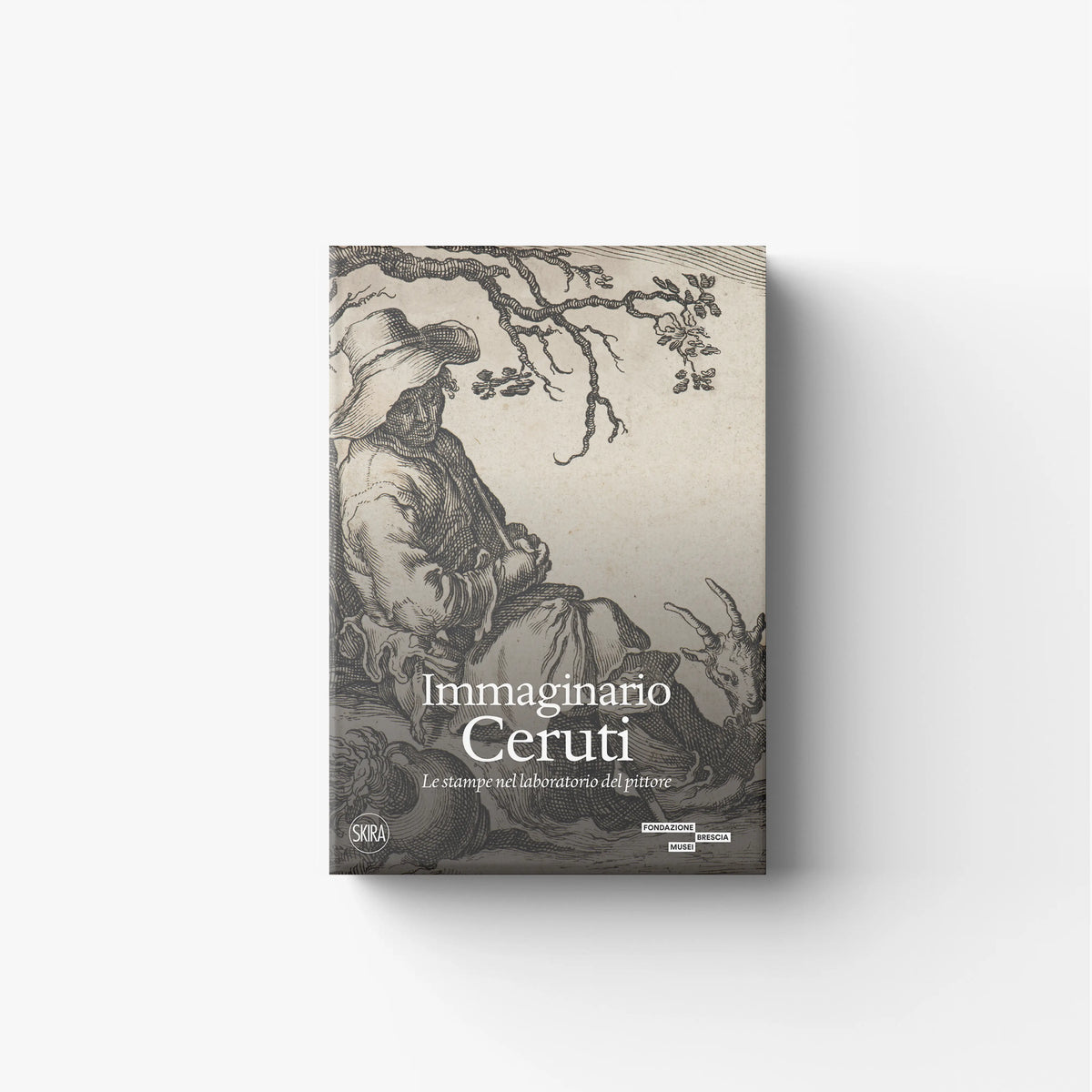Art book in sepia with engraved figures, Skira Arte Immaginario Ceruti, studio of Giacomo Ceruti method
