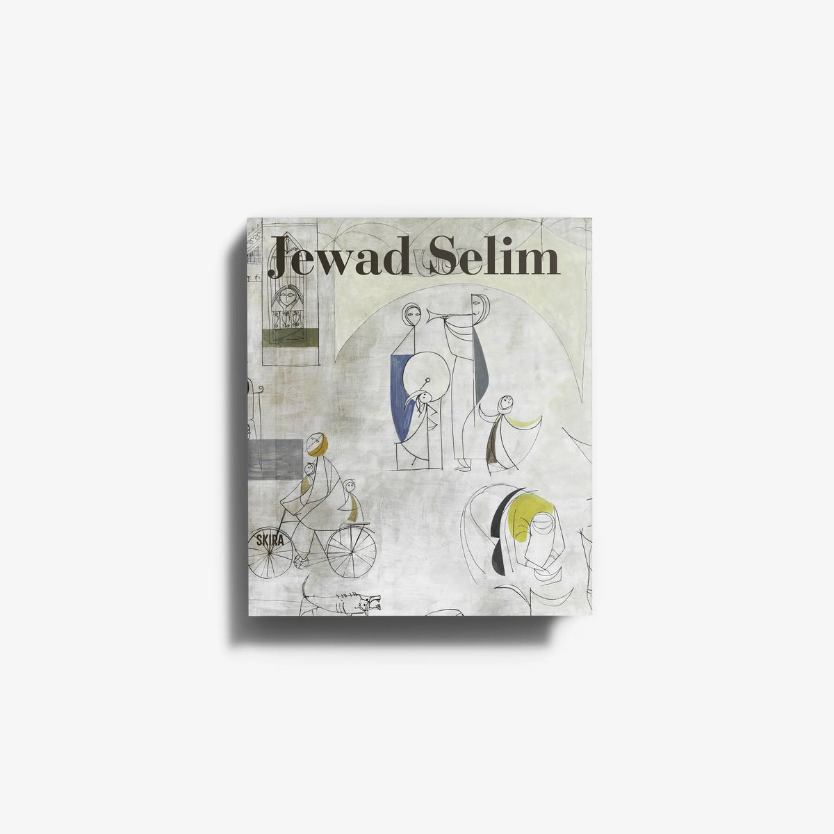 Catalogue raisonné art book by Skira Arte, cream cover with line drawings, focusing on Jewad Selim works from early exercises