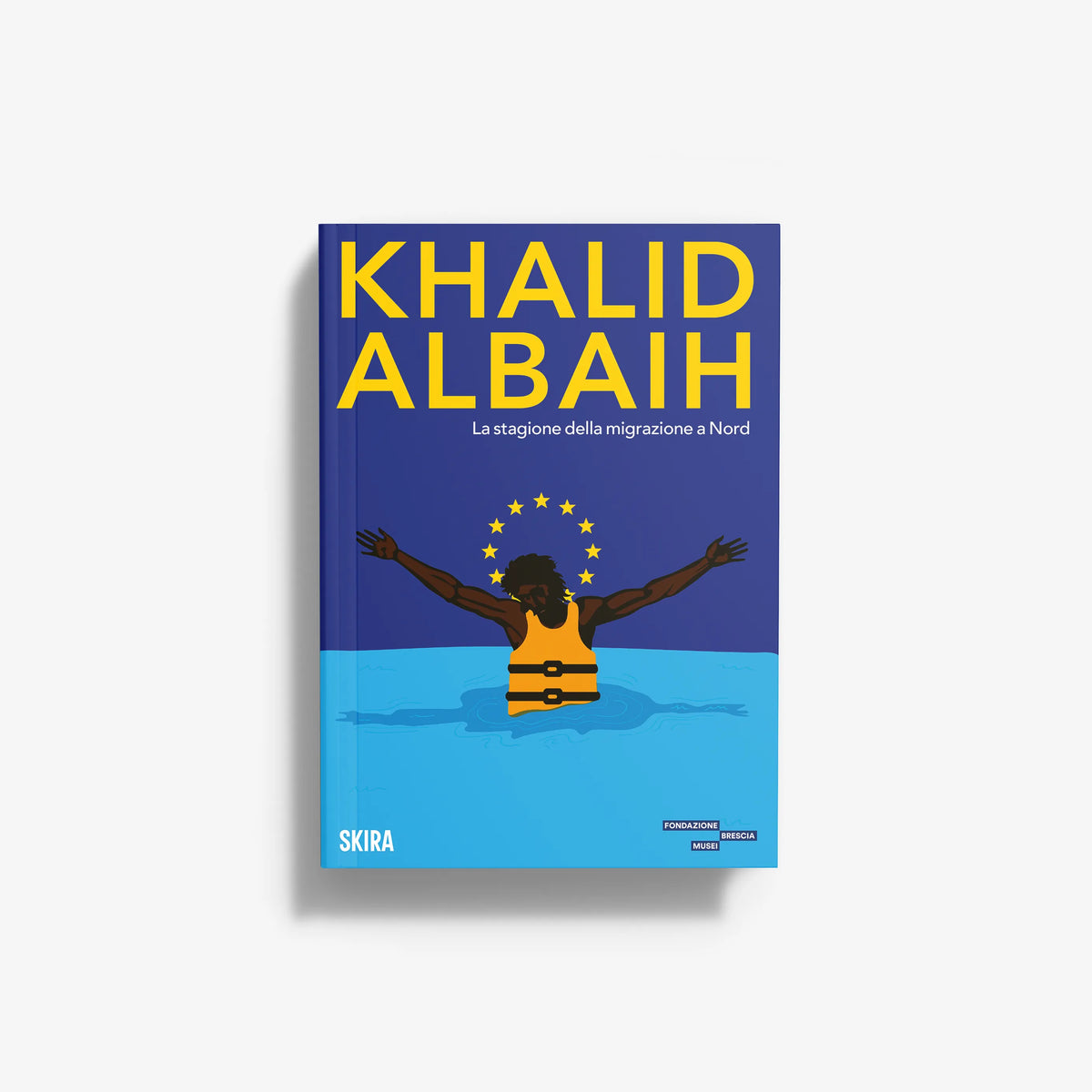 Contemporary art book in deep blue with yellow title text by Skira Arte, volume d'arte contemporanea