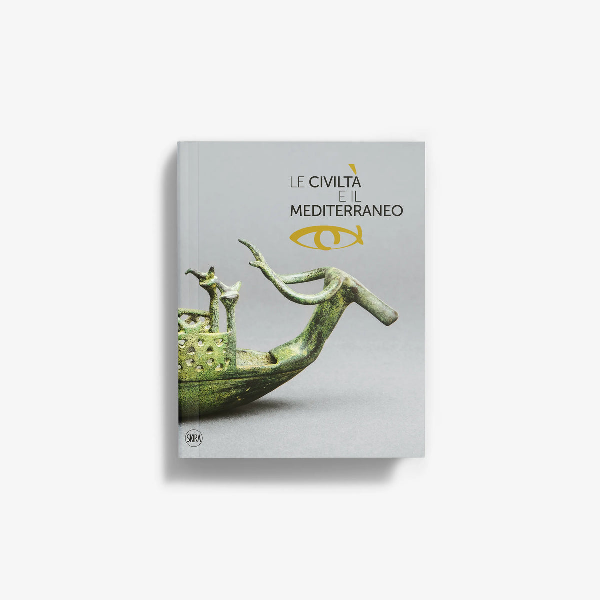 Book Le civiltà e il mediterraneo by Skira Arte with Cagliari museum and Palazzo di Città setting
