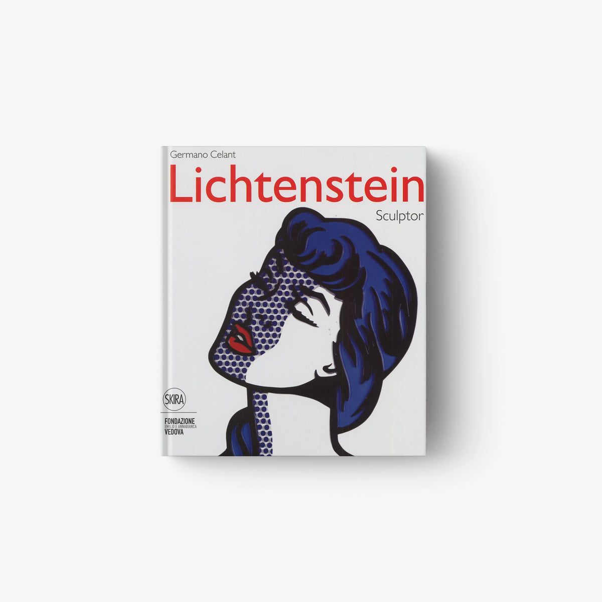 Roy Lichtenstein Sculptor book cover with stylized face illustration and red title text