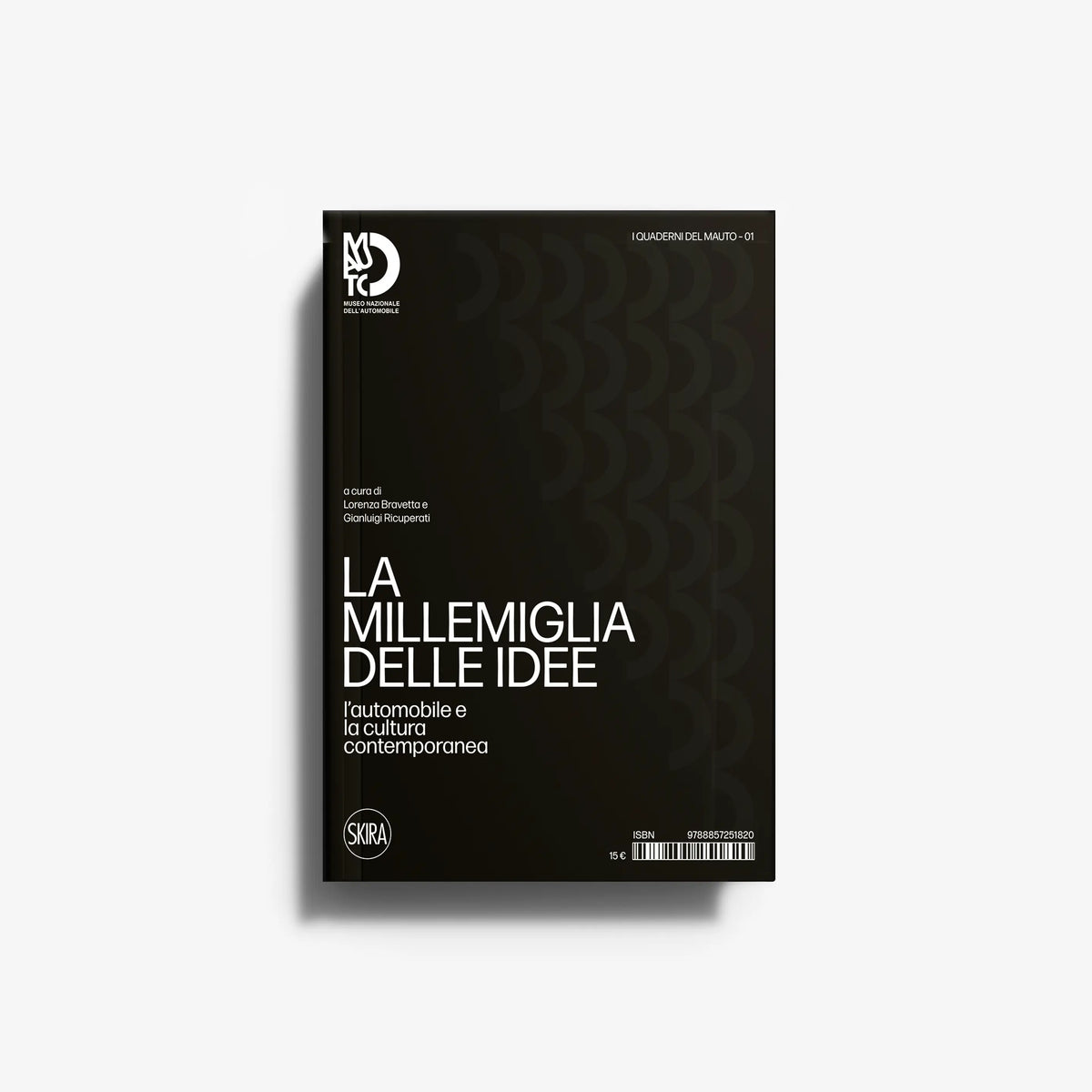 Motoring book in black with Skira Arte branding, with MAUTO conference focus on paesaggio e passaggio
