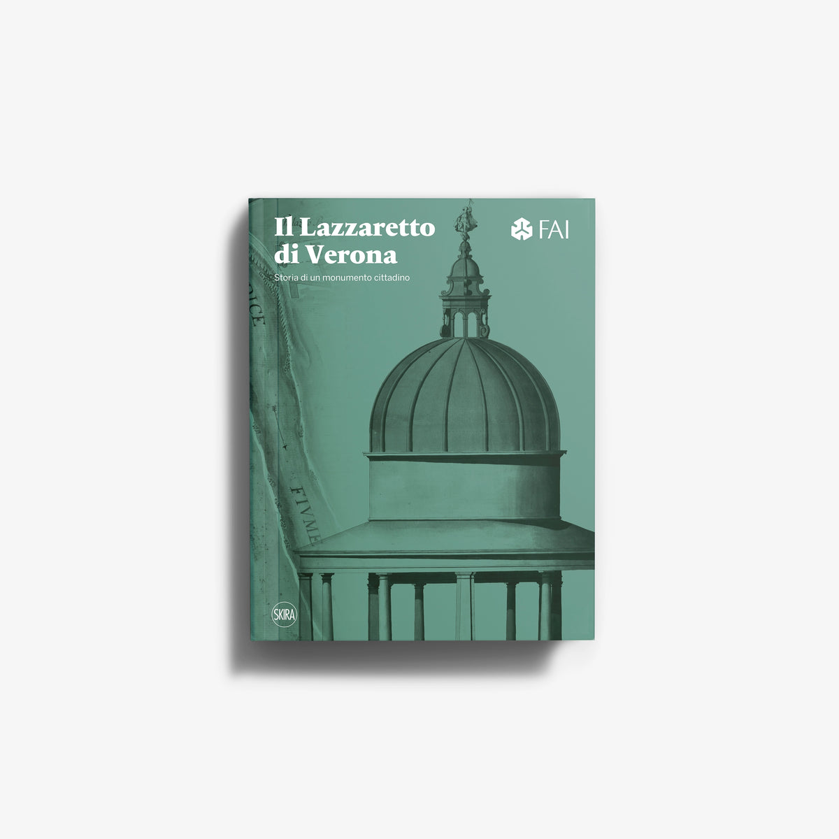 Hardback book by Skira Arte with teal cover, Il Lazzaretto di Verona and focus on art, architecture and literature