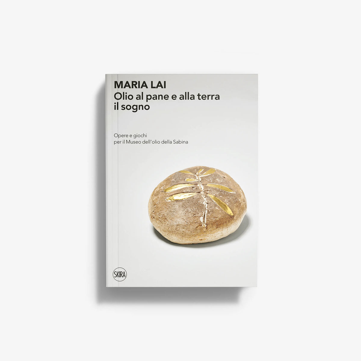 Maria Lai art book with tan breadlike cover photo and title text