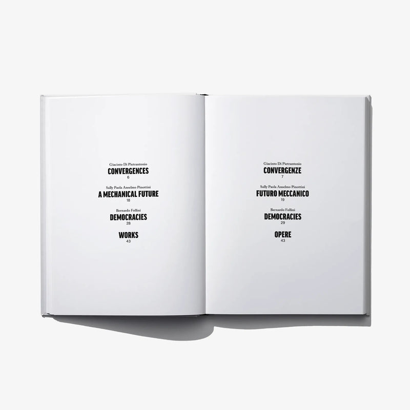 Convergences open book pages with printed section titles and subtitle