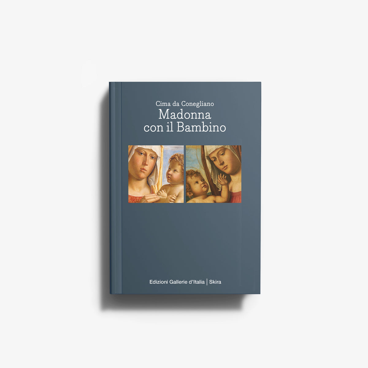 Art book by Skira Arte, blue cover with Madonna con il Bambino painting, Giovanni Battista Cima da Conegliano
