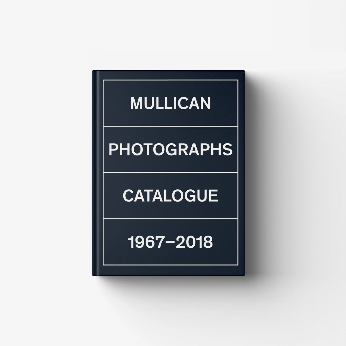 Art photography book in dark navy with white text, Skira Arte, Matt Mullican, publication covering 1967 to 2018
