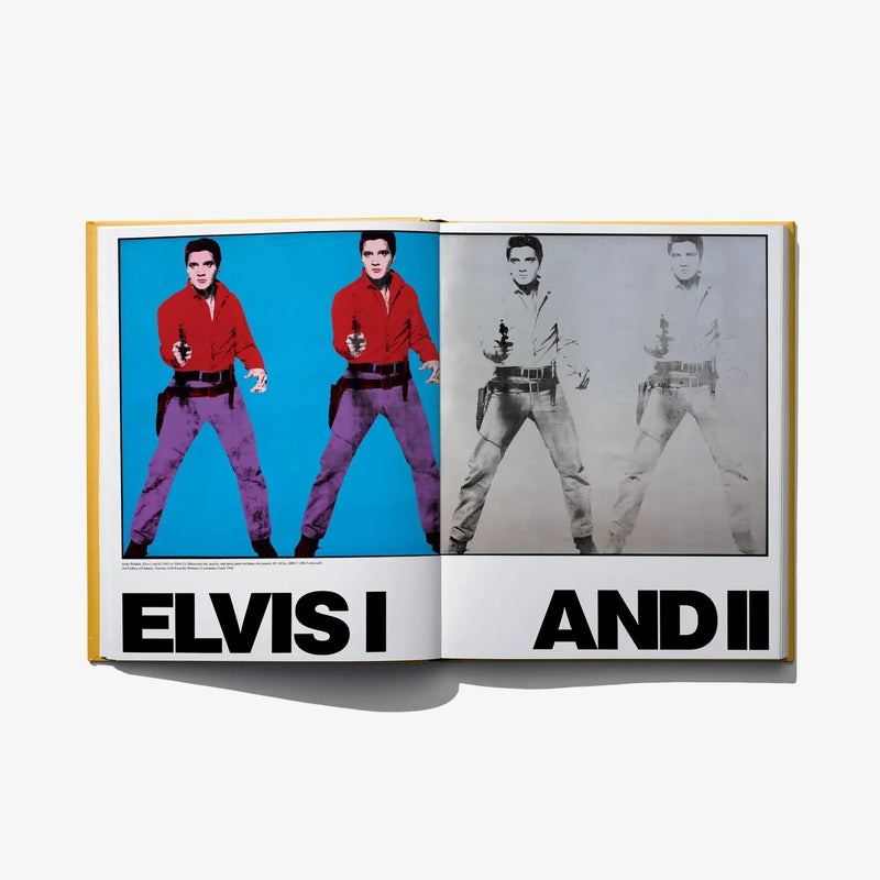 Open book spread with Elvis actor images and “AND II” text at the bottom
