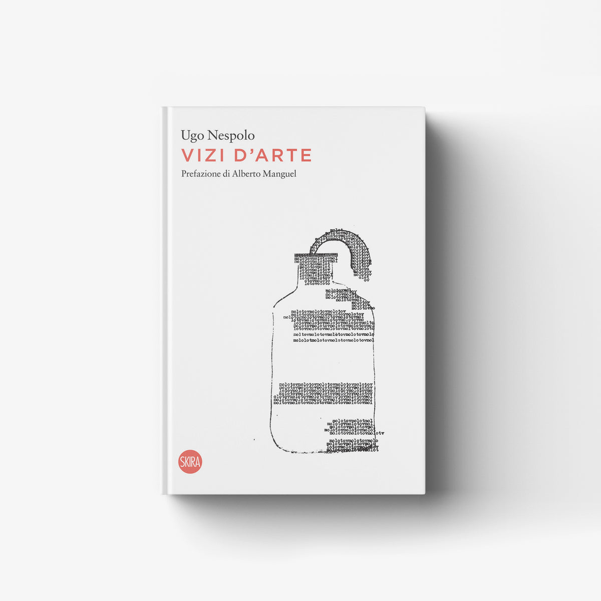Book Vizi d'arte by Skira Arte with red title text and black line portrait illustration