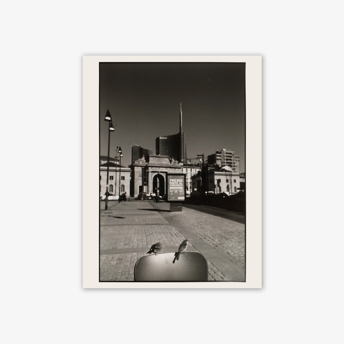 Carlo Orsi Milano 2015 limited edition monochrome cityscape art print, street view