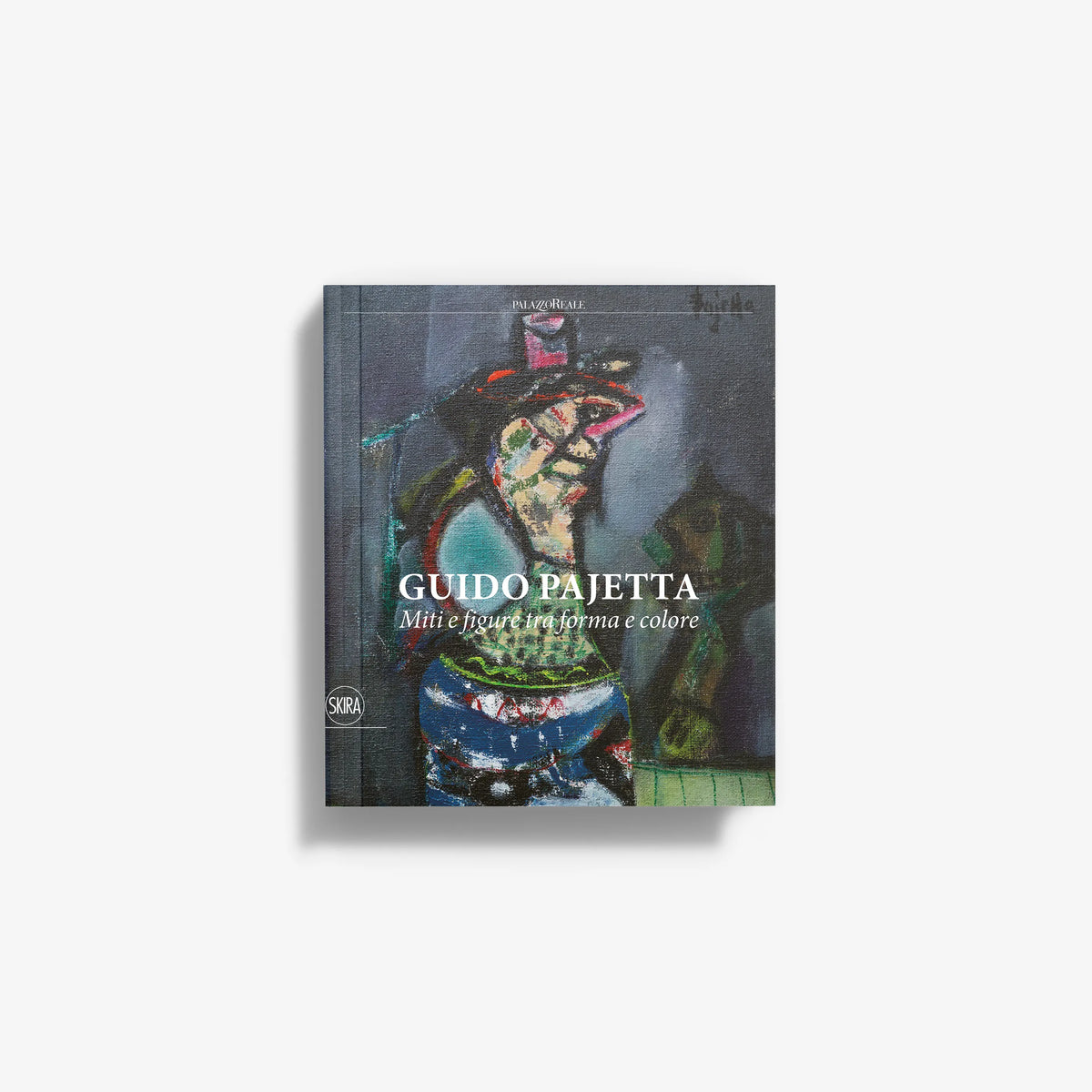 Colorful abstract art book cover with face artwork and Guido Pajetta title
