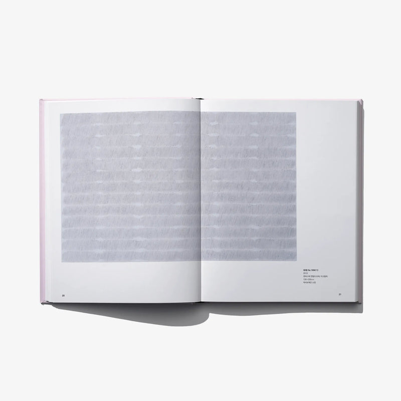 Open Korean edition graphic novel showing two gray printed page panels