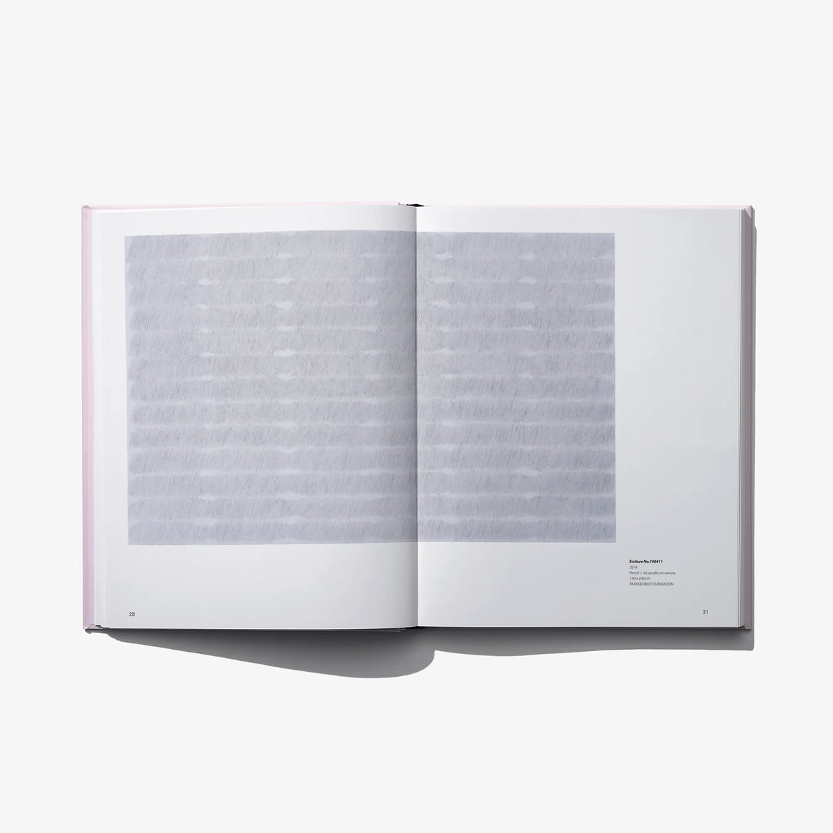 Opened autobiography graphic novel showing two pages with gray block graphics