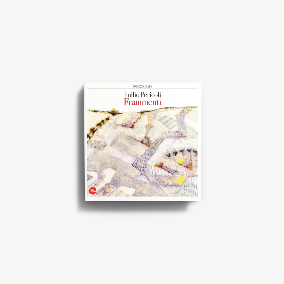 Art book in white with multicoloured artwork cover, Skira Arte, Tullio Pericoli Frammenti, dedicated portraits section
