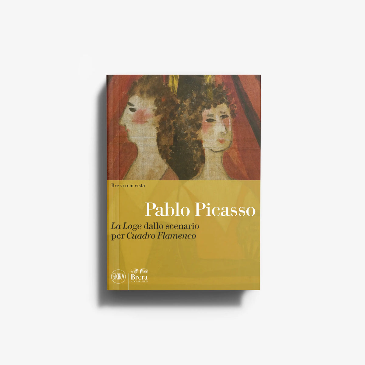 Art book by Skira Arte with Pablo Picasso cover art in warm brown and yellow, catalogo d'arte illustrato