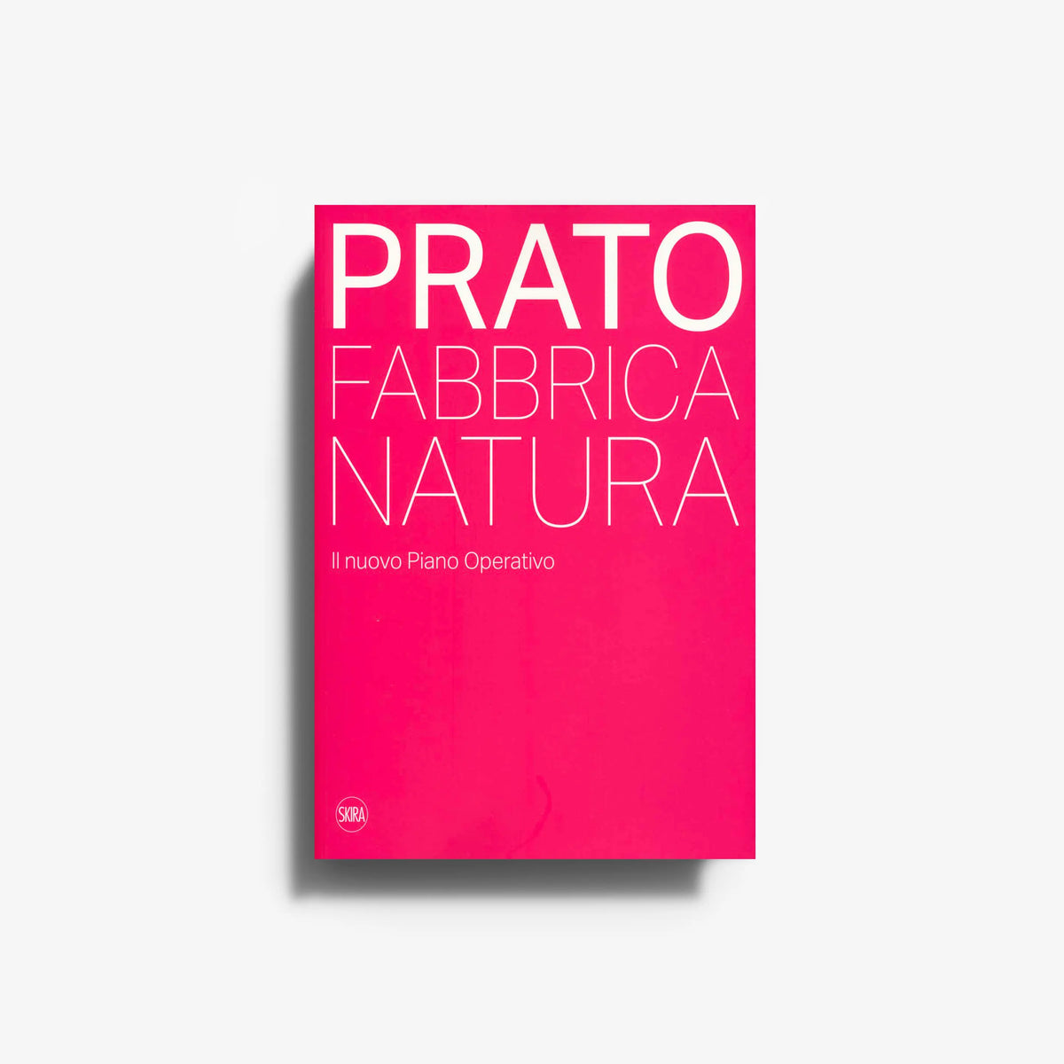 Architecture and urban planning book in bright pink with Skira Arte, Il nuovo Piano Operativo and Landscape Urbanism