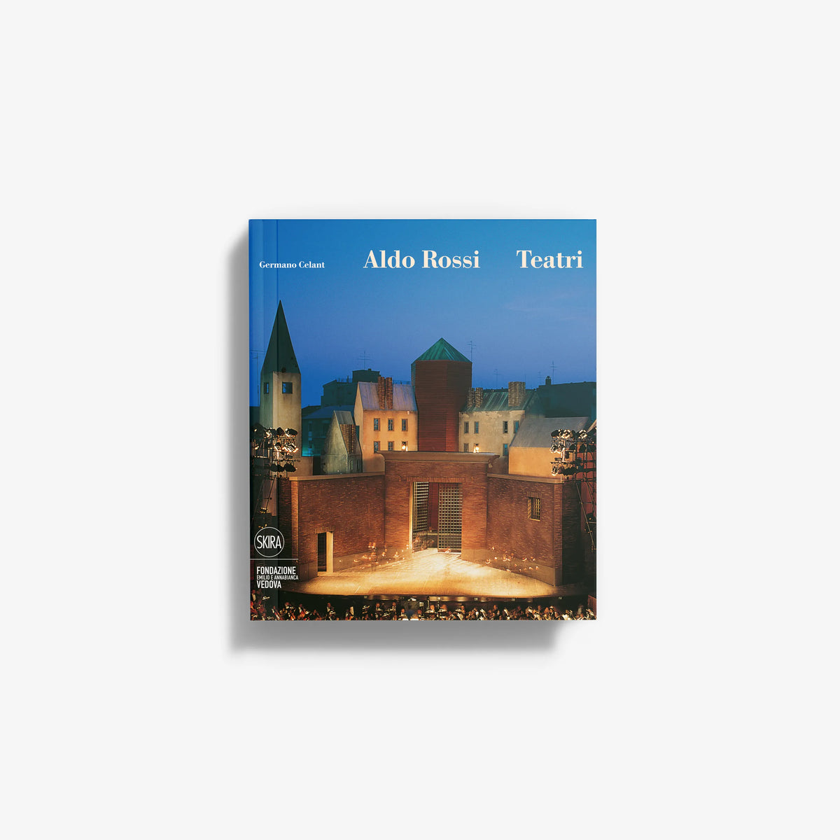 Aldo Rossi Teatri book with colorful theater cityscape cover