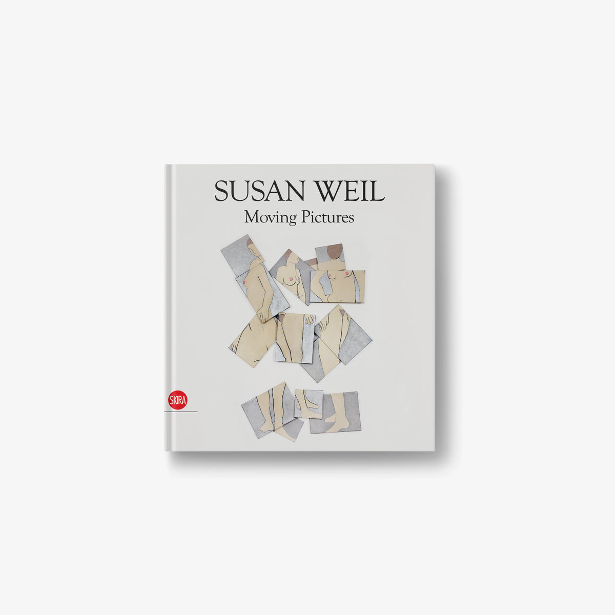 Hardcover art book with collage-style cover and printed title