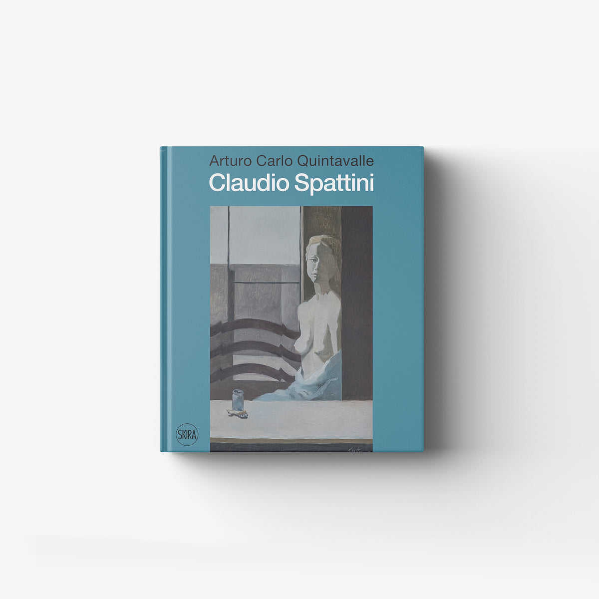 Contemporary art monograph by Skira Arte, Claudio Spattini, blue cover with Italian painter 1922-2010