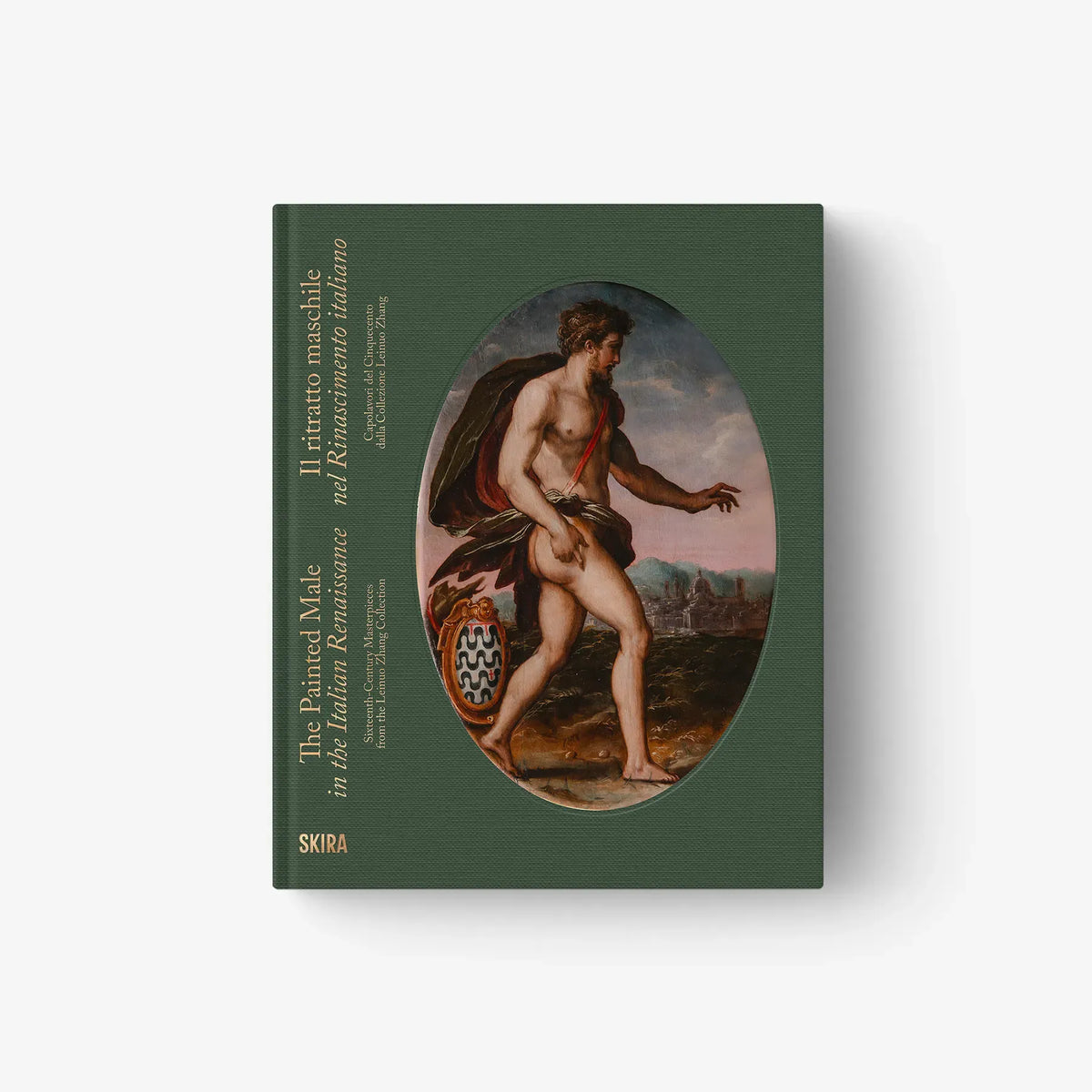Renaissance art book cover, green with oval painted nude figure and “Skira” logo