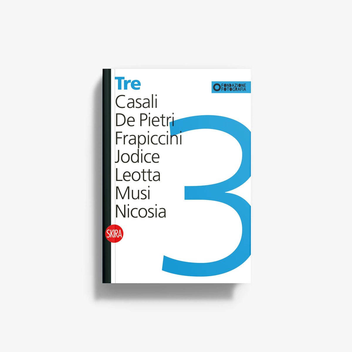 Hardcover book with large blue number 3 and Italian title text, SKIRA