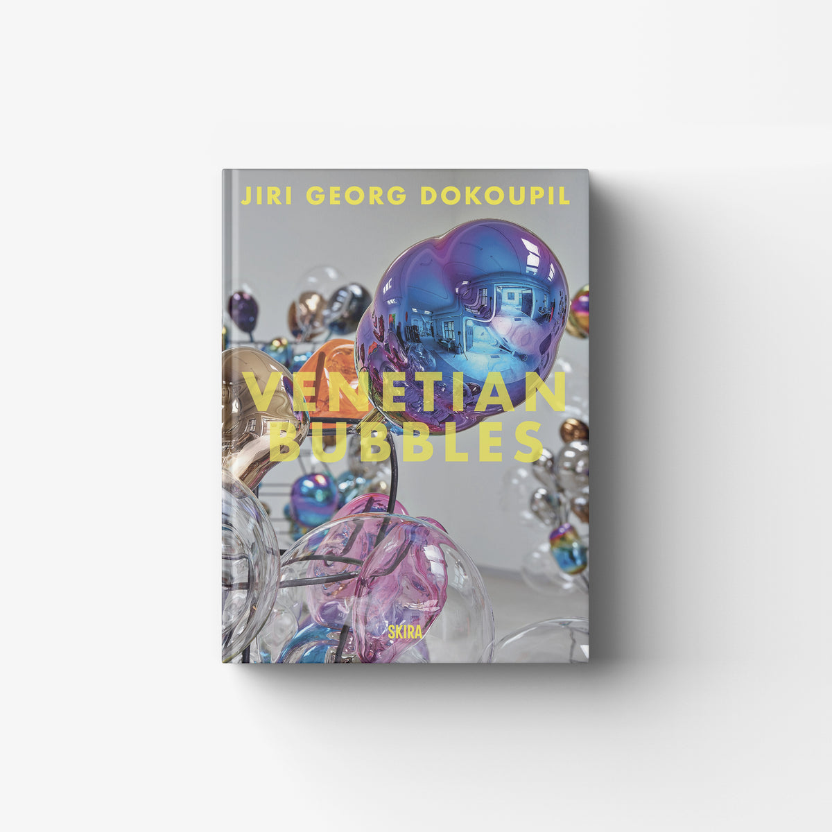 Art exhibition catalogue by Skira Arte, Jiri Georg Dokoupil, with purple glass sculptural works on a book cover