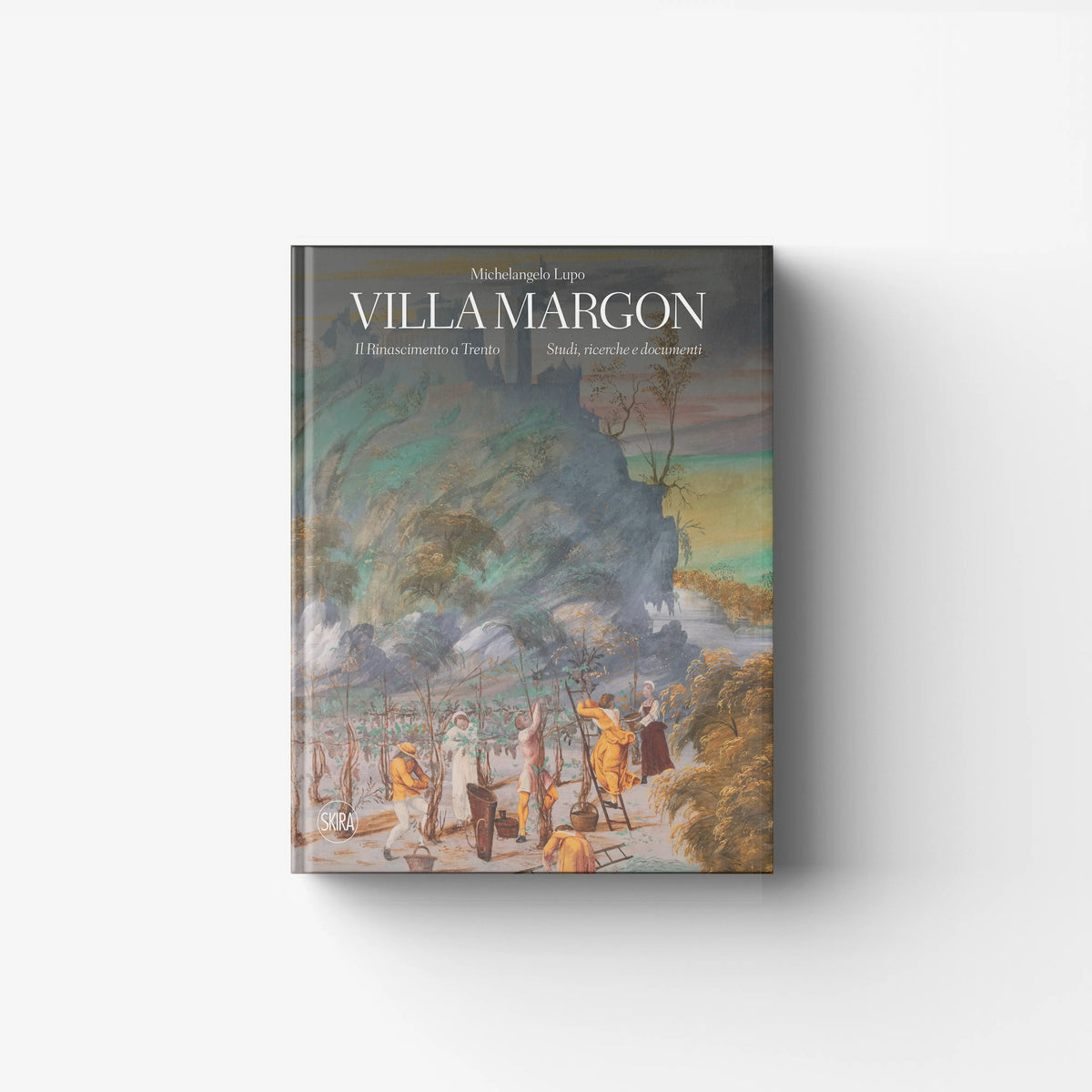 Illustrated book with a multicolour cover featuring Villa Margon, Skira Arte, volume by Michelangelo Lupo