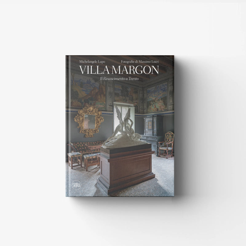 Hardback art book with a dark cover featuring Villa Margon and Massimo Listri photographs by Skira Arte
