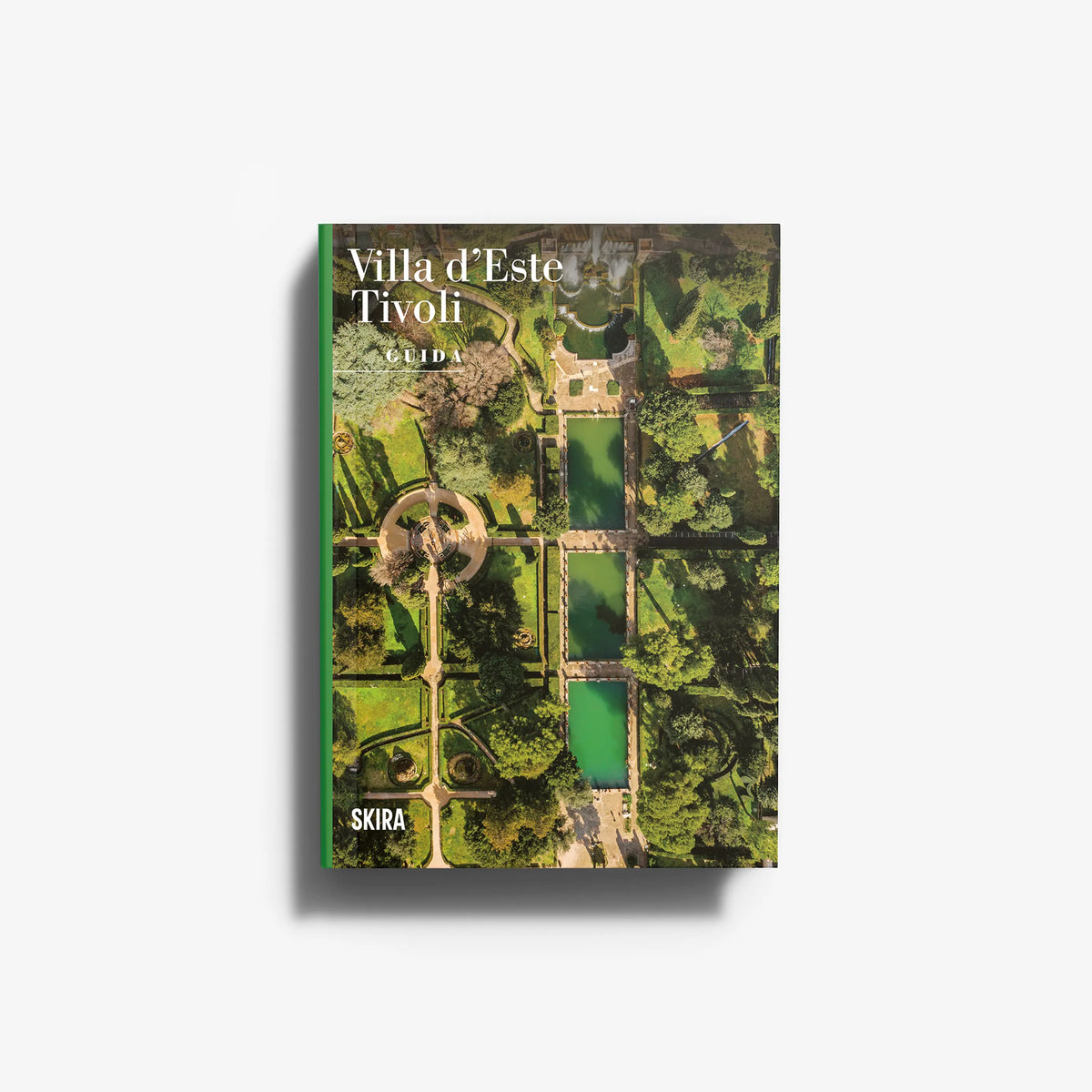 Art book by Skira Arte with green cover showing Renaissance garden fountains, grottos and nymphs aerial plan