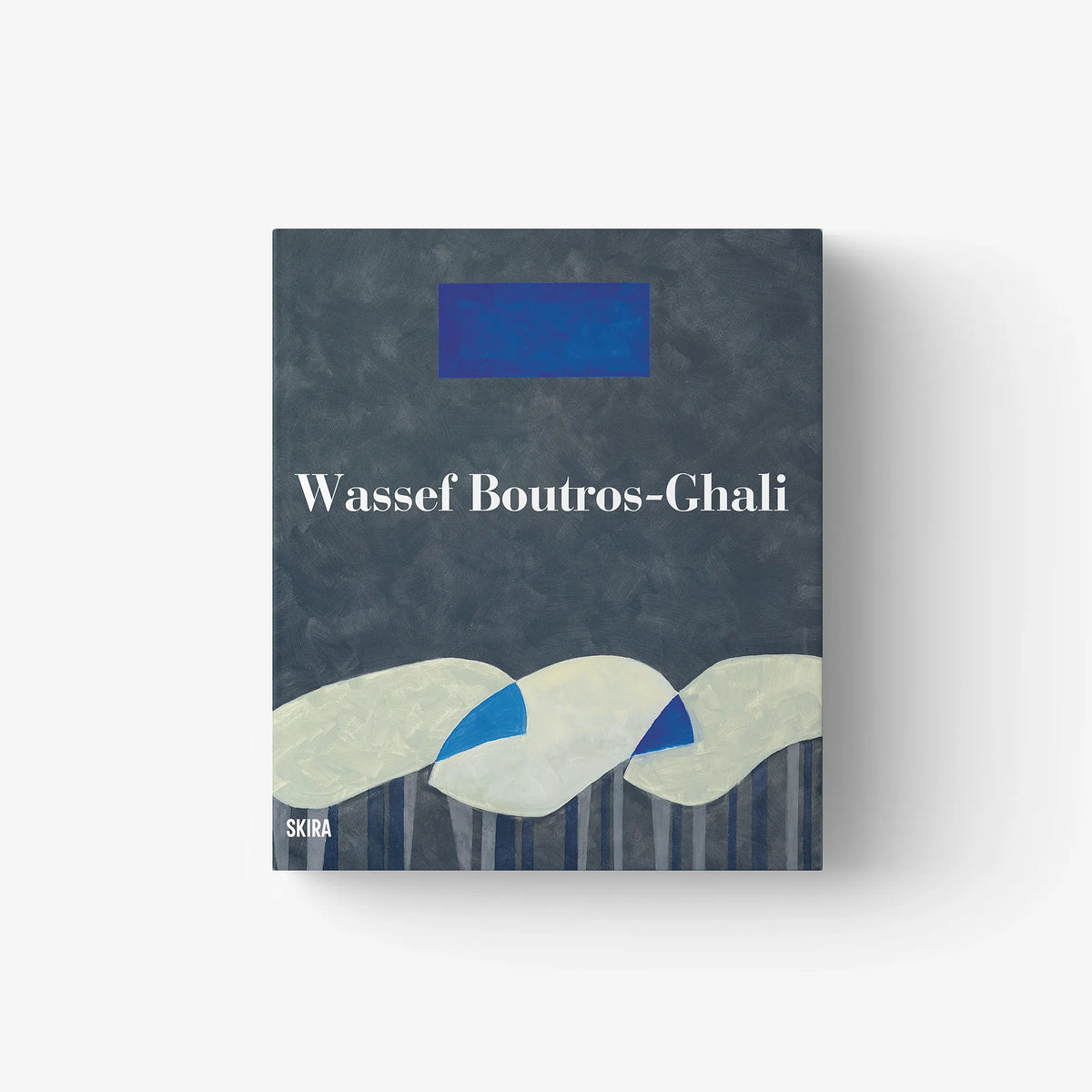 Wassef Boutros-Ghali catalogue raisonné book cover with abstract blue and gray design